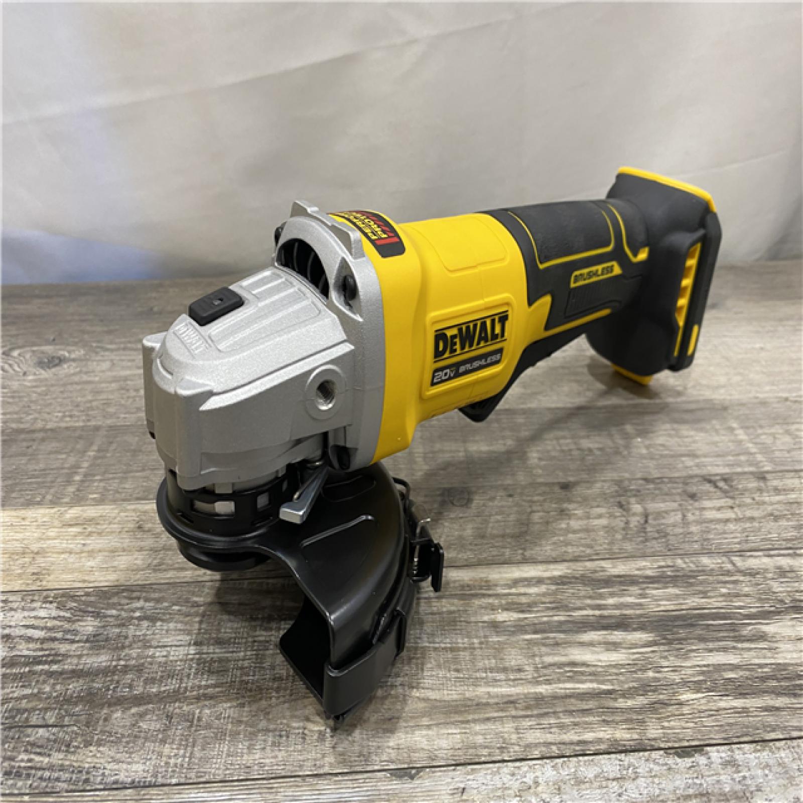 AS-IS DEWALT 20V MAX Cordless Brushless 4-1/2 in. Angle Grinder with Paddle Switch (Tool Only)