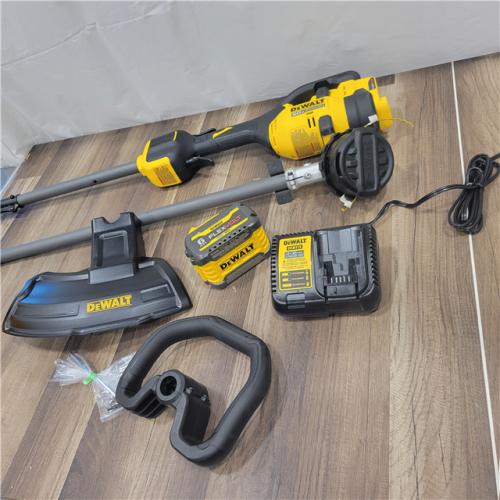 AS-IS  DEWALT FLEXVOLT 60V MAX 17 in. Cordless Battery Powered Attachment Capable Trimmer Kit with (1) FLEXVOLT 3 Ah Battery & Charger