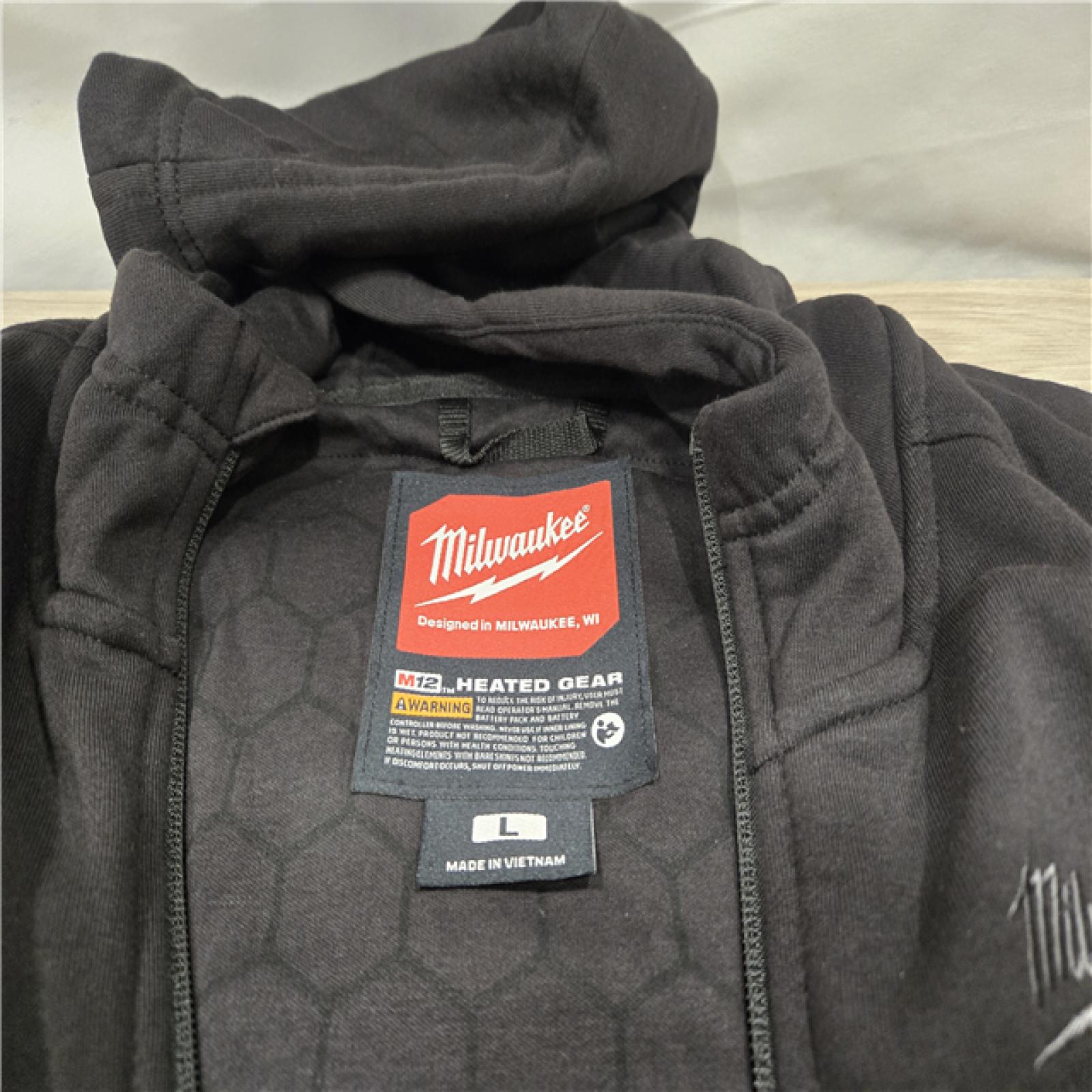 AS-IS Milwaukee Black Large M12 Heated Hoodie Kit