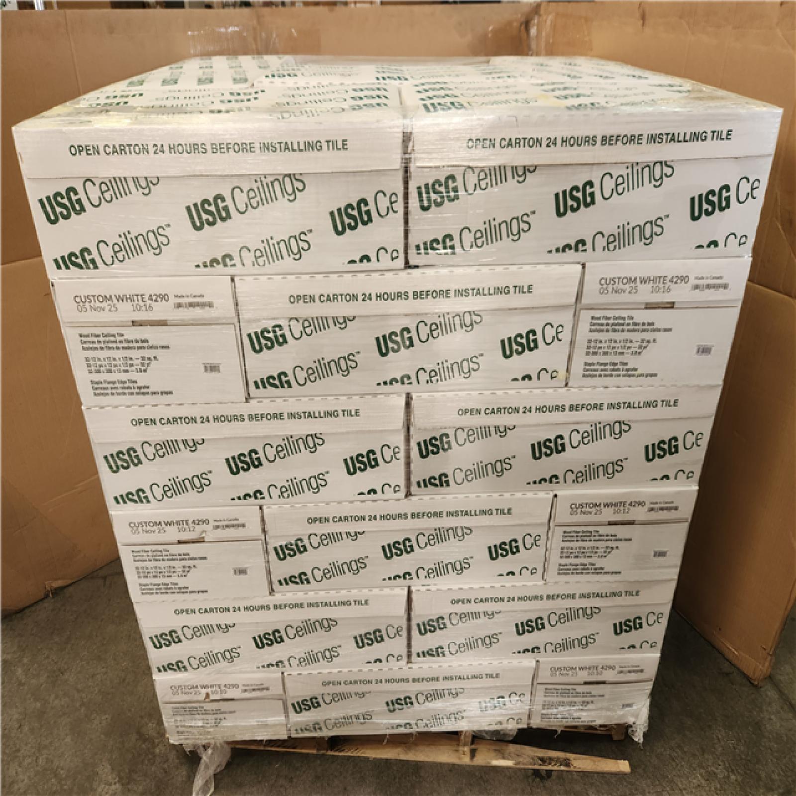 Phoenix NEW USG Ceiling Wood Fiber Ceiling Tile White (1 120 sq. ft/ 35 Cases)