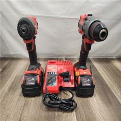 AS-IS- MILWAUKEE FUEL 18V Lithium-Ion Brushless Cordless Hammer Drill and Impact Driver Combo Kit