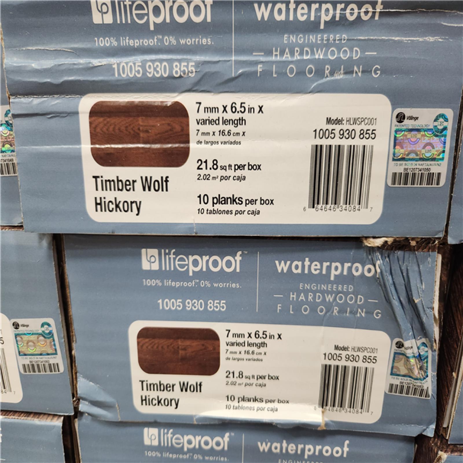 Phoenix Location Lifeproof Timber Wolf Hickory 0.28 in. T x 6.5 in. W Waterproof Engineered Hardwood Flooring (523 sq. ft. 24 case)