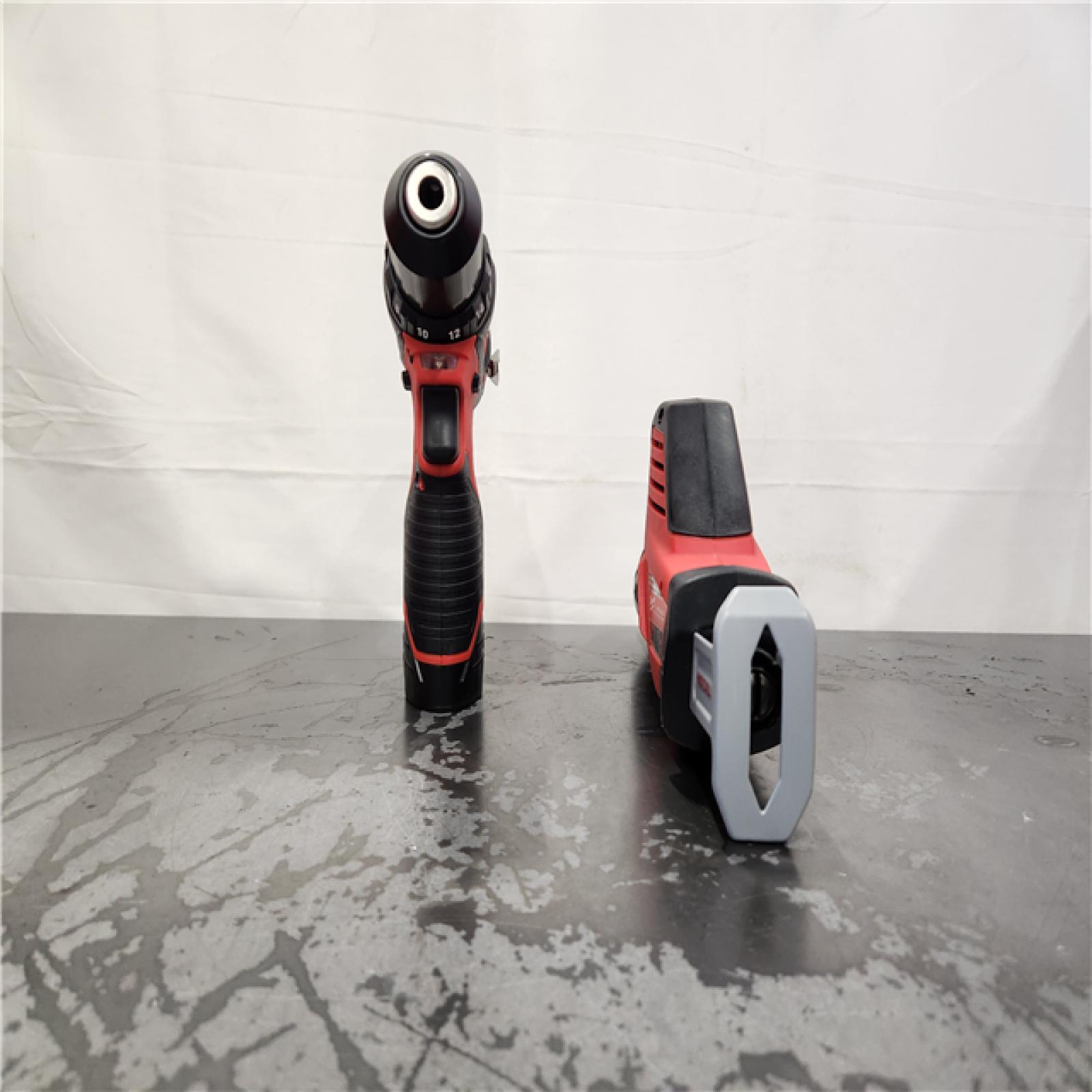 AS-IS- M12 12V Lithium-Ion Cordless Drill/Driver and HACKZALL Combo Kit (2-Tool)