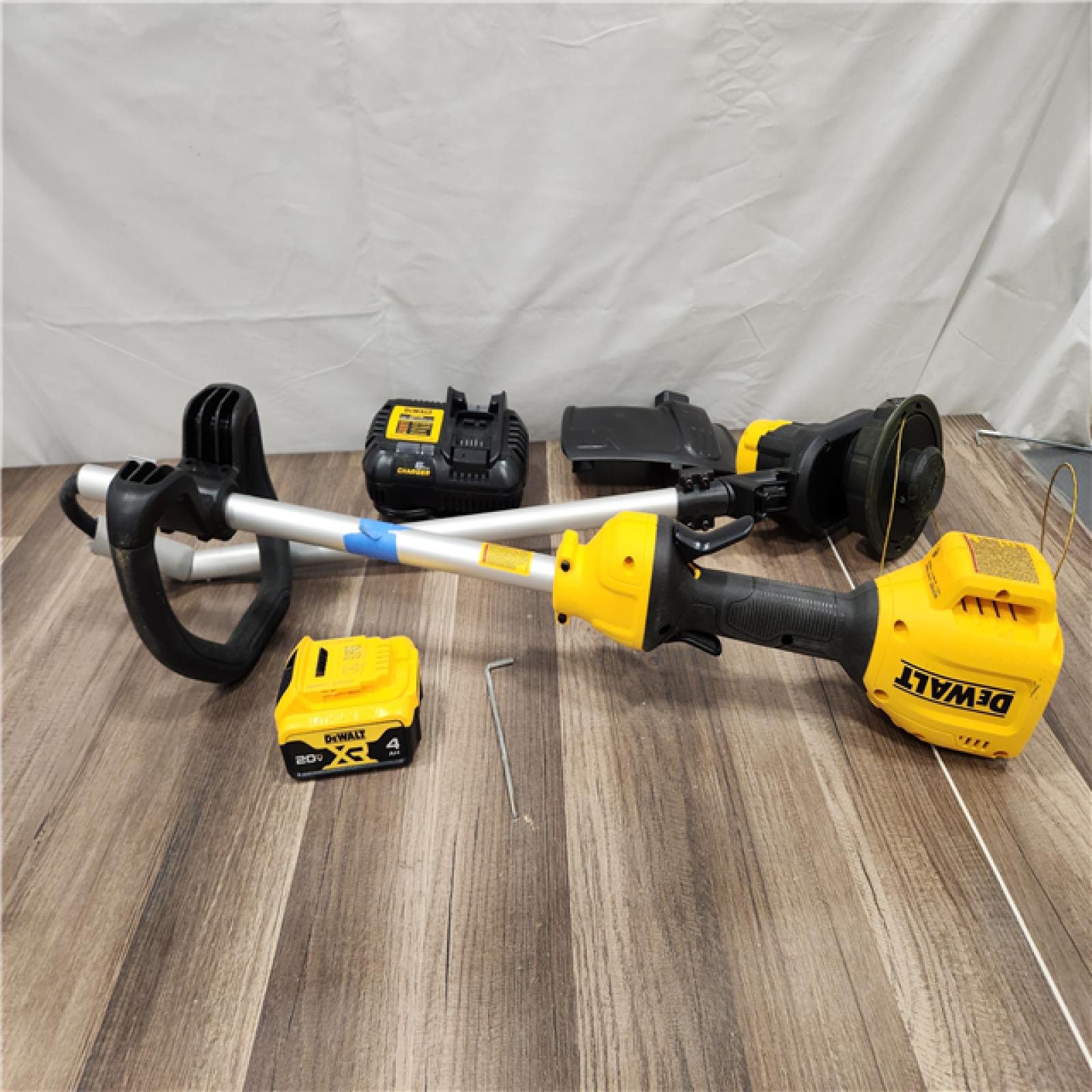 AS-IS DEWALT 20V MAX 13 in. Cordless Battery Powered String Trimmer Kit with (1) 4 Ah Battery & Charger