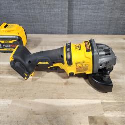 HOUSTON LOCATION - AS-IS DeWalt Flexvolt 60V Max Cordless Grinder  4.5 in; 6 in  Kit  W/ (2) BATTERY & CHARGER (DCG418X2)