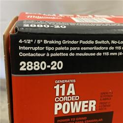 NEW - Milwaukee FUEL 18V Lithium-Ion Brushless Cordless 4-1/2 in./5 in. Grinder w/Paddle Switch (Tool-Only)