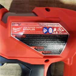HOUSTON LOCATION - AS-IS (APPEARS LIKE NEW) MILWAUKEE FUEL 18-Volt Lithium-Ion Brushless Cordless 18-Gauge 1/4 in. Narrow Crown Stapler (Tool-Only)