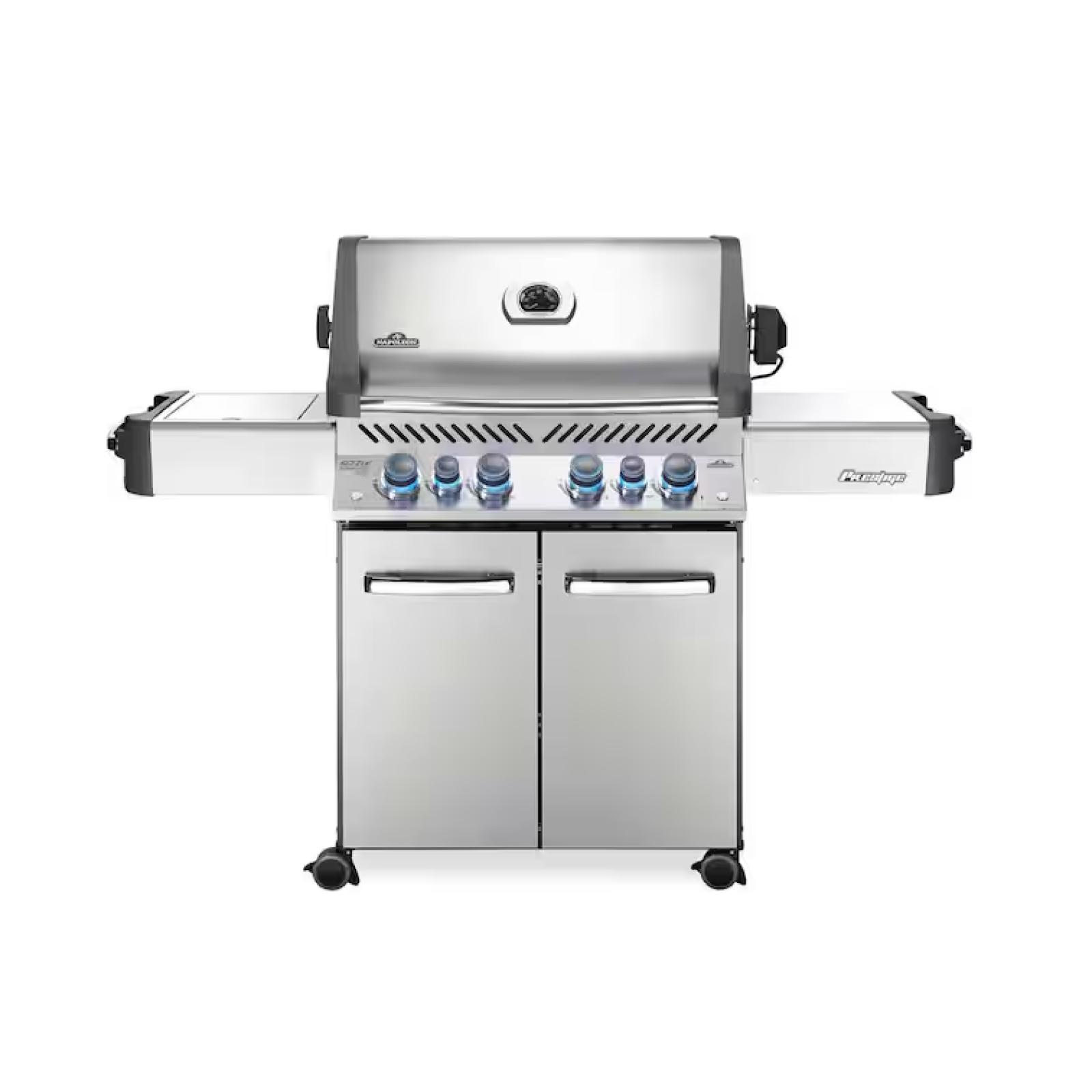 DALLAS LOCATION - NAPOLEON Prestige 500 4-Burner Propane Gas Grill in Stainless Steel with Infrared Side and Rear Burners