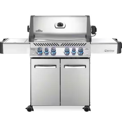 DALLAS LOCATION - NAPOLEON Prestige 500 4-Burner Propane Gas Grill in Stainless Steel with Infrared Side and Rear Burners