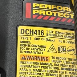 AS-IS DEWALT FLEXVOLT 60V MAX Cordless 1-1/4 in. SDS Plus Rotary Hammer (Tool Only)