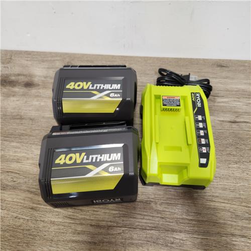 Phoenix Location NEW RYOBI 40V Lithium-Ion 6.0 Ah High Capacity Battery and Rapid Charger Starter Kit (2-Batteries)