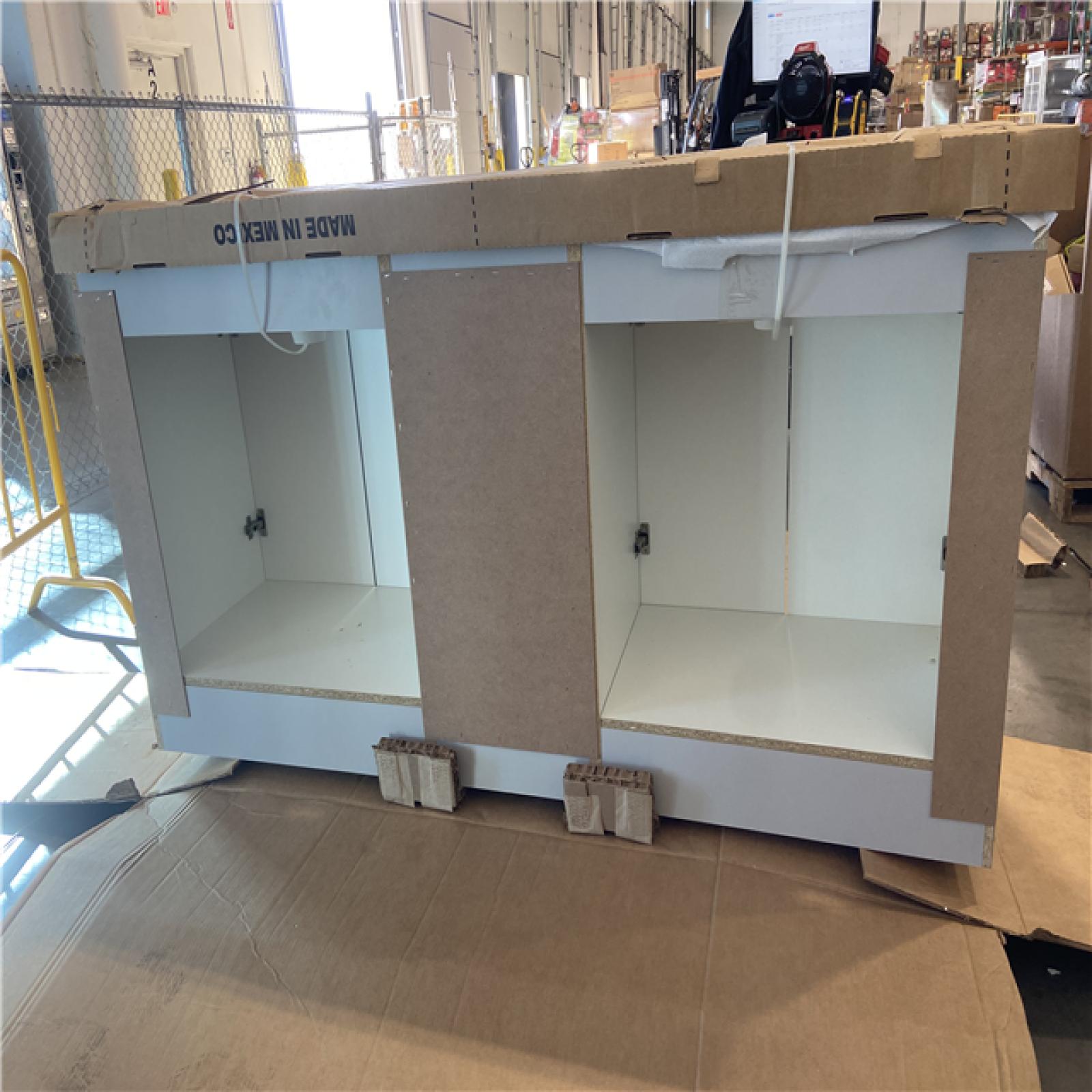 DALLAS LOCATION - Glacier Bay Bannister 73 in. Double Sink Pearl Gray Bath Vanity with Granite-Look Colorpoint White Cultured Marble Top (Assembled)