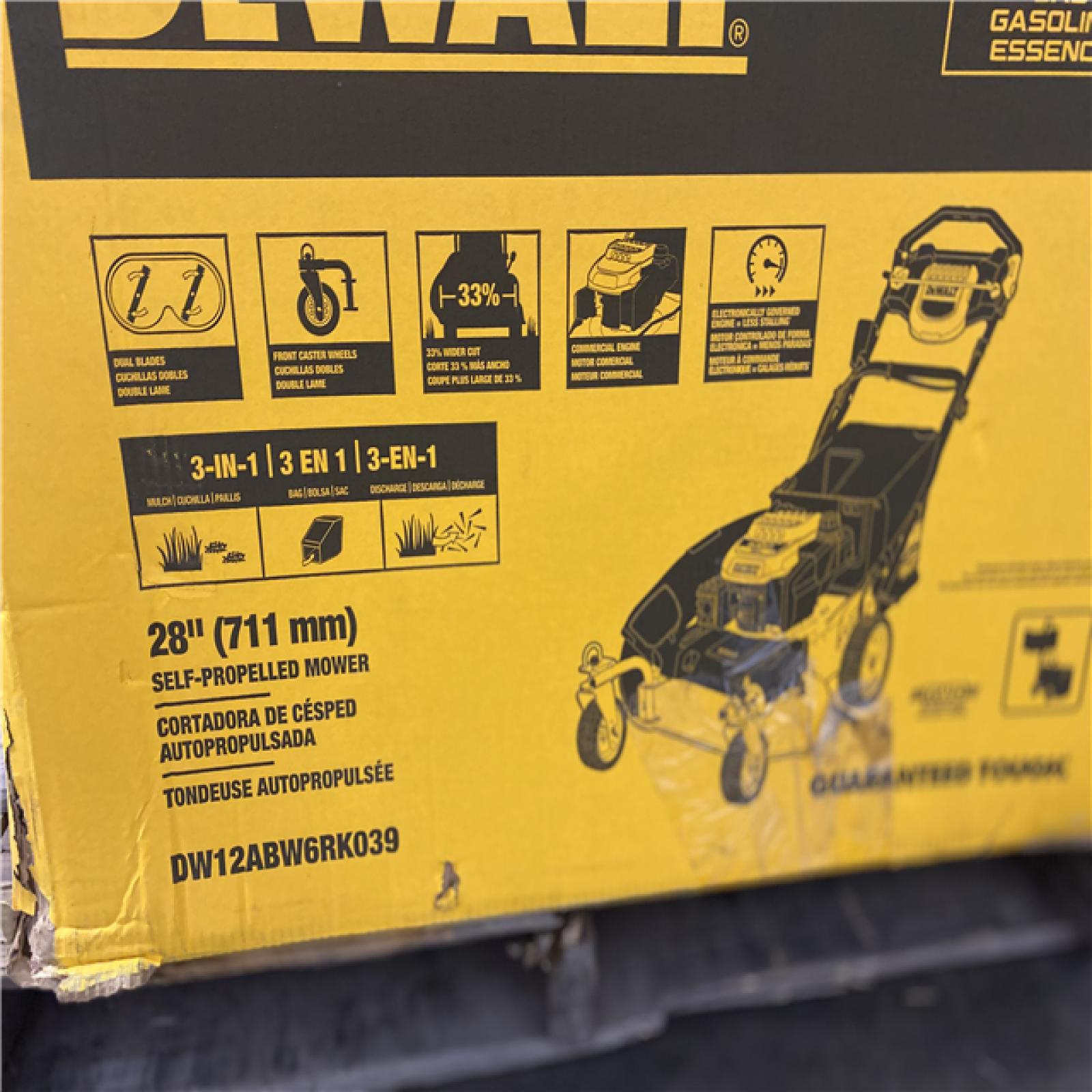Dallas Location - As-Is DEWALT 28 in. 224cc  Gas Lawn Mower