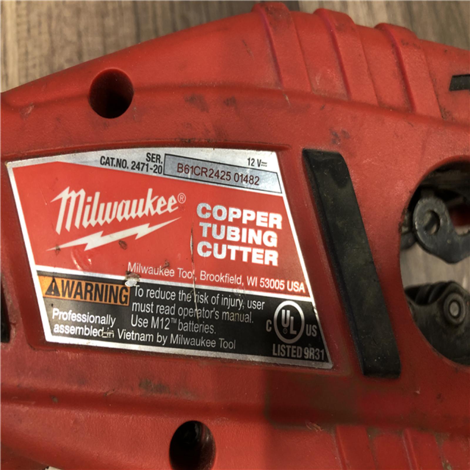 AS-IS Milwaukee 12V Lithium-Ion Cordless Copper Tubing Cutter (Tool-Only)