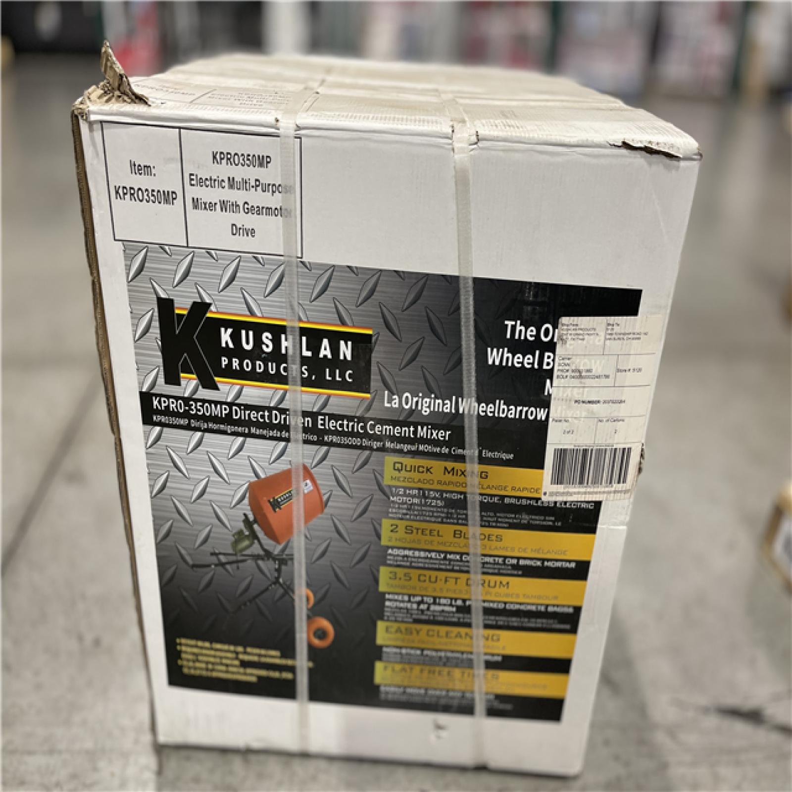 NEW! - KUSHLAN 3.5 cu. ft. 1/2 HP 120-Volt Motor Direct Drive Cement Mixer