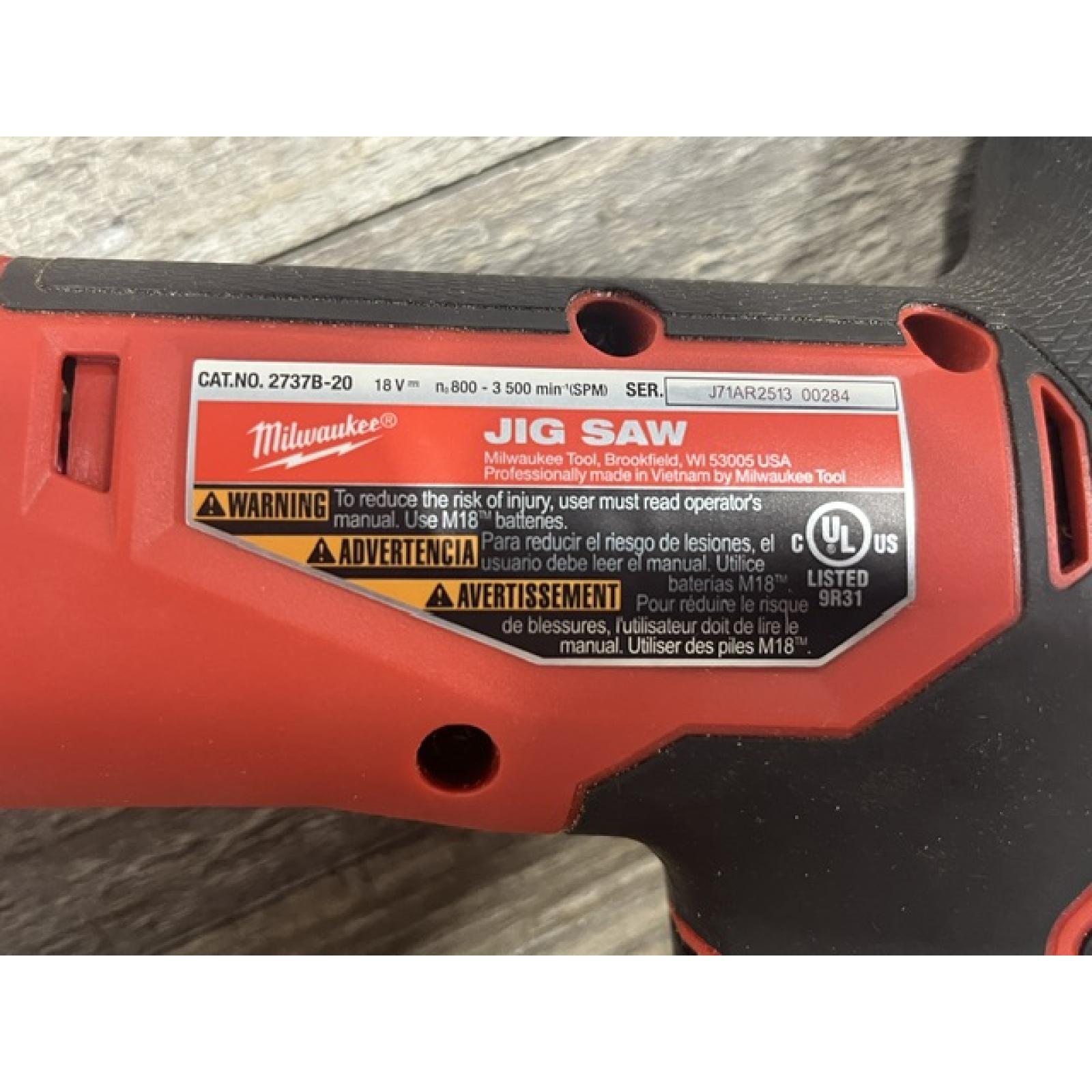 AS-IS Milwaukee FUEL 18V Lithium-Ion Brushless Cordless Barrel Grip Jig Saw (Tool Only)