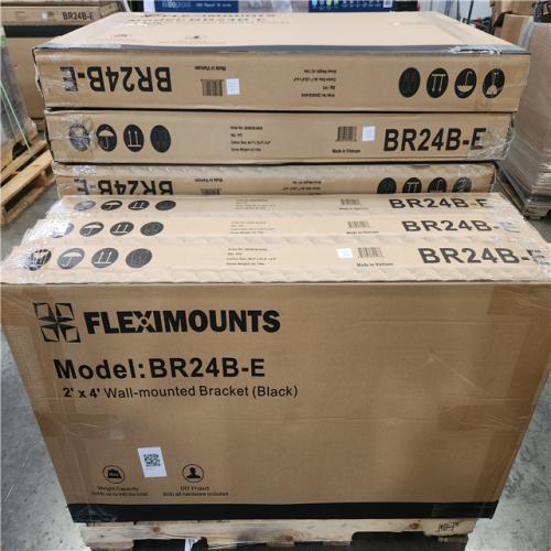 Phoenix NEW FLEXIMOUNTS 24 in. x 48 in. Heavy Duty Wall Shelf with Brackets in Black Pallet (12 Total (Retail Value $140 Each)