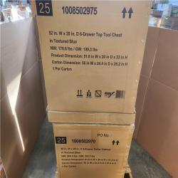 Phoenix NEW Husky Heavy-Duty 52 in. W 15-Drawer Matte Blue Steel Rolling Tool Chest Combo