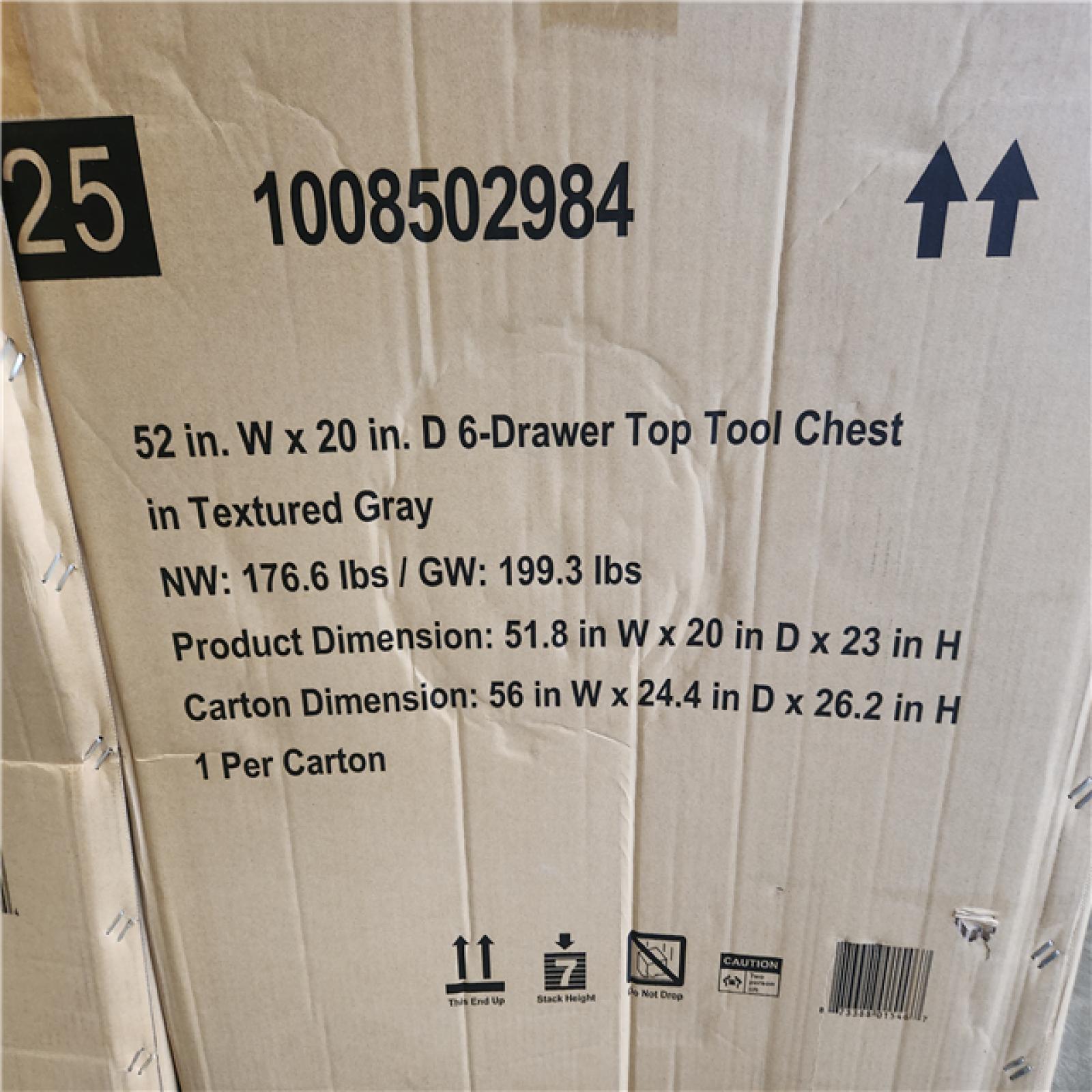 Phoenix NEW Husky Heavy-Duty 52 in. W 15-Drawer Matte Gray Steel Rolling Tool Chest Combo SEALED