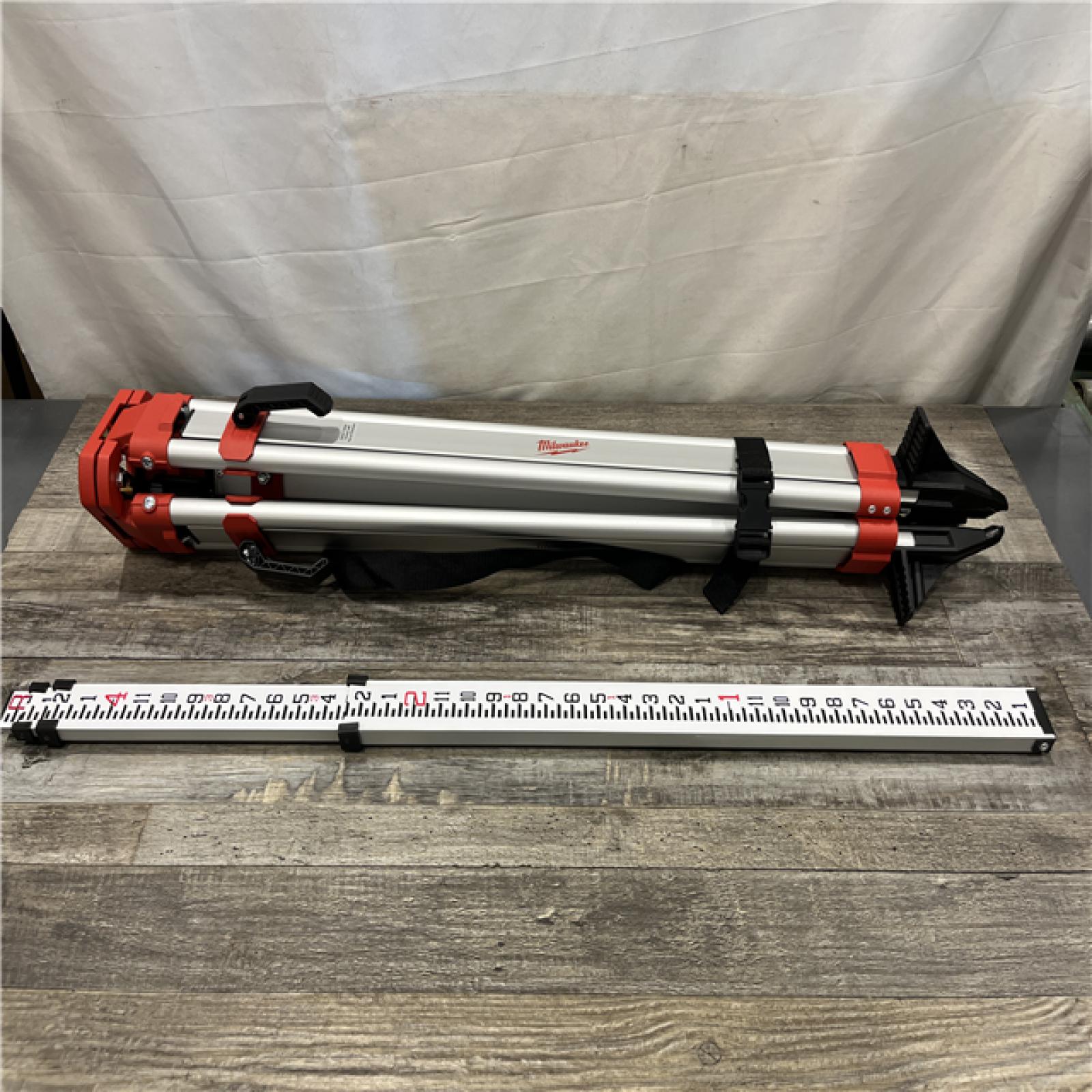 AS-IS Milwaukee M18 2000 ft. Red Exterior Rotary Laser Level Kit