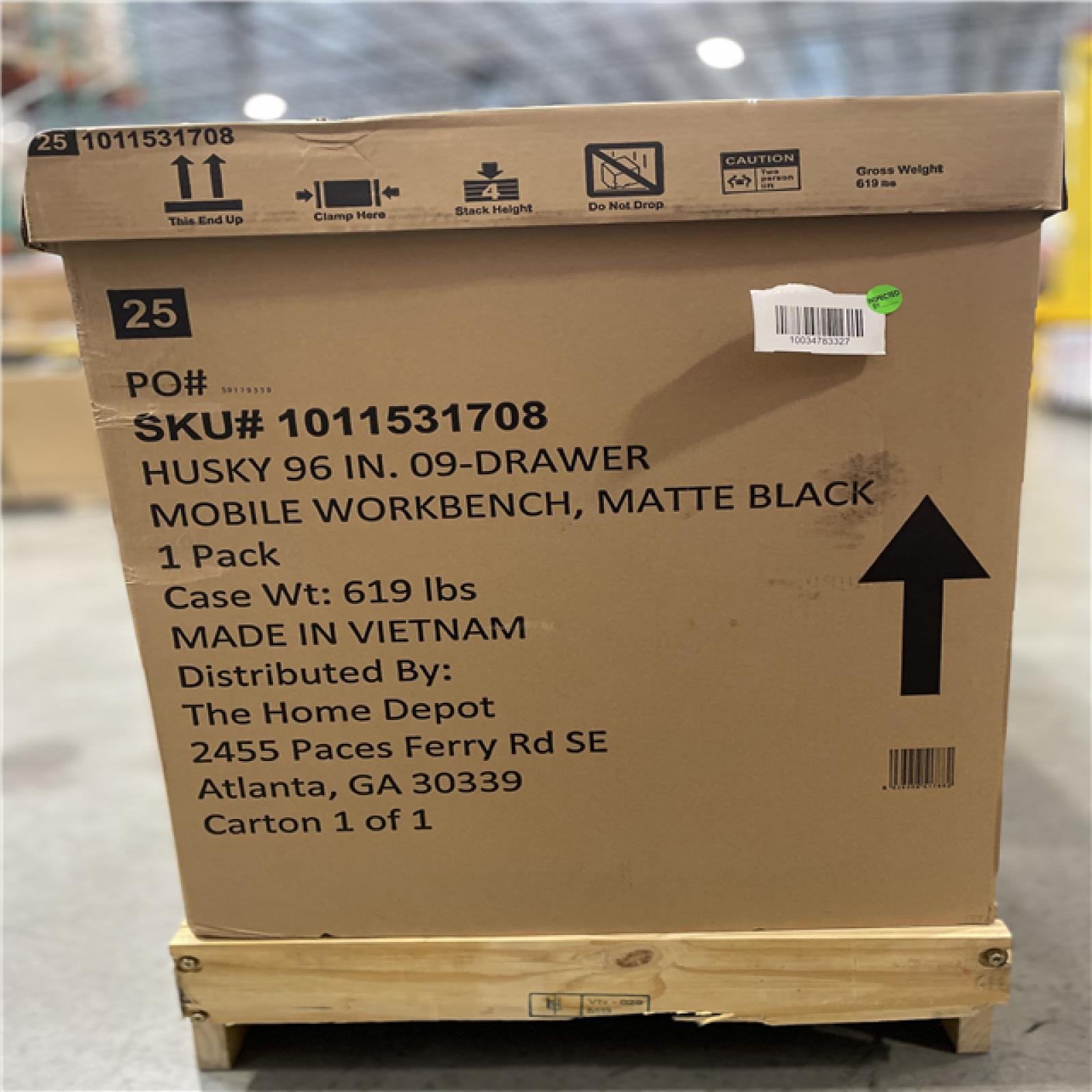 DALLAS LOCATION- HUSKY 96IN. 09-DRAWER MOBILE WORKBENCH