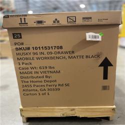 DALLAS LOCATION- HUSKY 96IN. 09-DRAWER MOBILE WORKBENCH