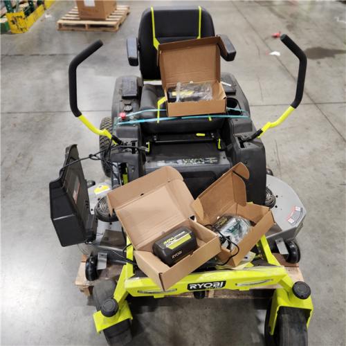 Dallas Location - As-Is RYOBI 80V HP Brushless 54 in.Riding Mower  (3) 40V Batteries and Charger