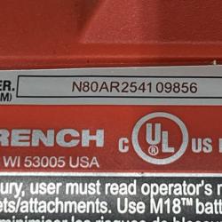 AS-IS Milwaukee FUEL 18V Lithium-Ion Brushless Cordless 1/2 in. Impact Wrench w/Friction Ring Kit
