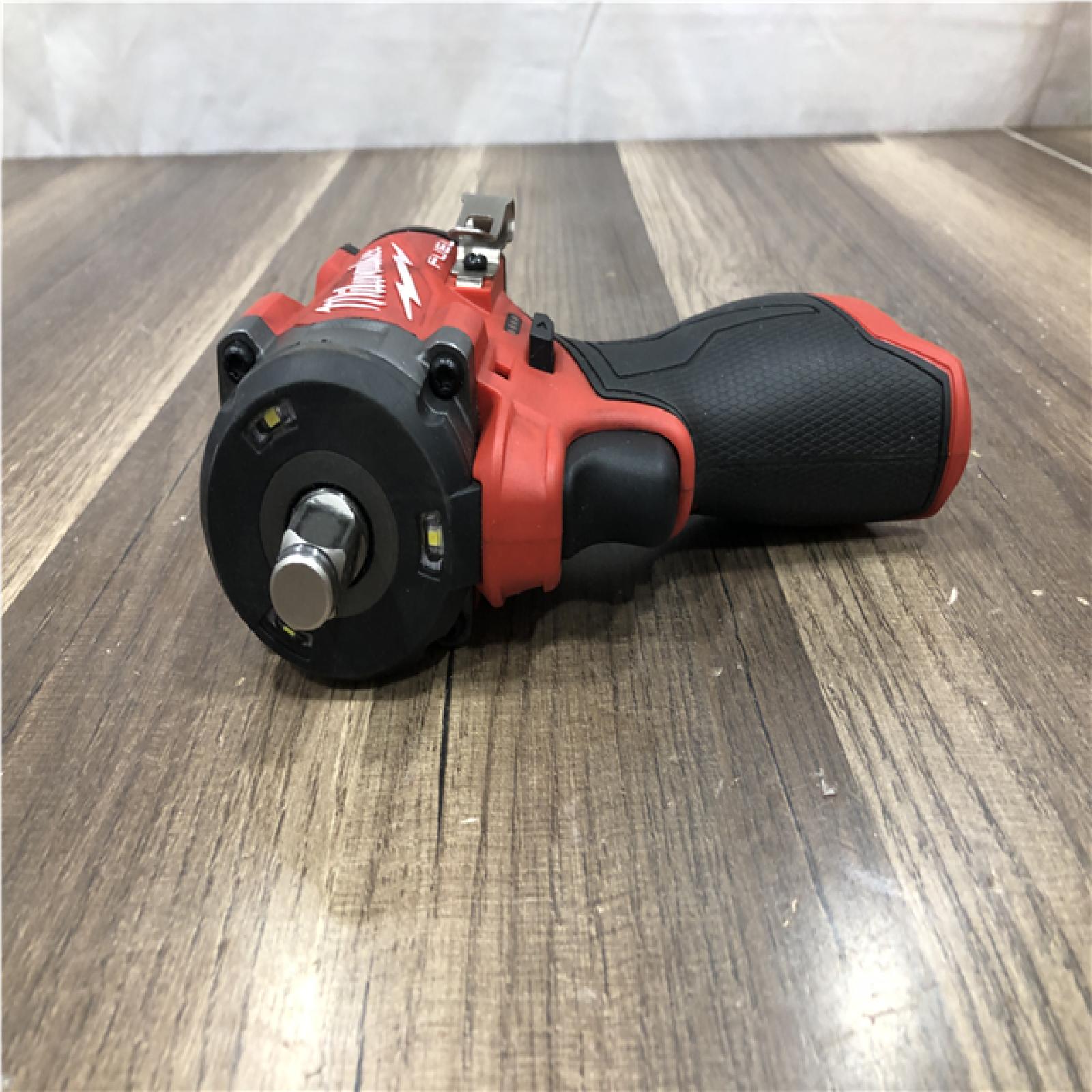 AS-IS Milwaukee FUEL 12V Lithium-Ion Brushless Cordless Stubby 1/2 in. Impact Wrench (Tool-Only)