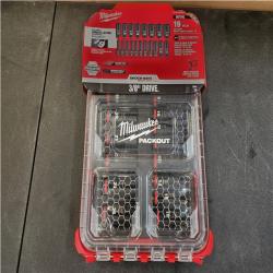 Phoenix NEW Milwaukee SHOCKWAVE Impact-Duty 3/8 in. Drive Metric Deep Well Impact PACKOUT Socket Set (19-Piece) (SEALED
