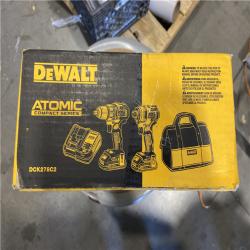 NEW! - DEWALT ATOMIC 20V MAX Cordless Brushless Compact Drill/Impact 2 Tool Combo Kit with (2) 1.3Ah Batteries  Charger  and Bag