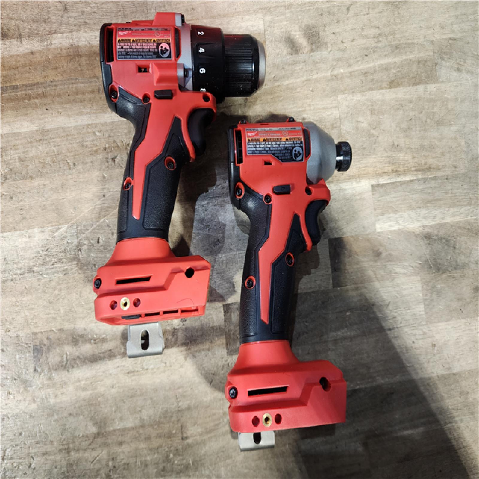 HOUSTON LOCATION - AS-IS Milwaukee M18 18V Lithium-Ion Brushless Cordless Compact Drill/Impact Combo Kit (2-Tool) W/(2) 2.0 Ah Batteries  Charger & Bag