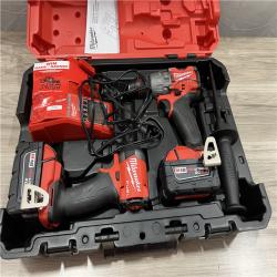 AS-IS Milwaukee FUEL 18V Lithium-Ion Brushless Cordless Hammer Drill and Impact Driver Combo Kit