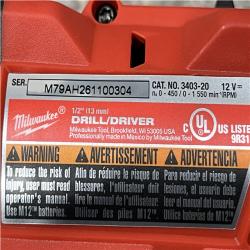 AS-IS Milwaukee Lithium-Ion Brushless Cordless 1/2 in. Drill Driver Kit