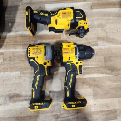 HOUSTON LOCATION - AS-IS DEWALT ATOMIC 20-Volt Lithium-Ion Cordless Brushless (3-Tool) Combo Kit