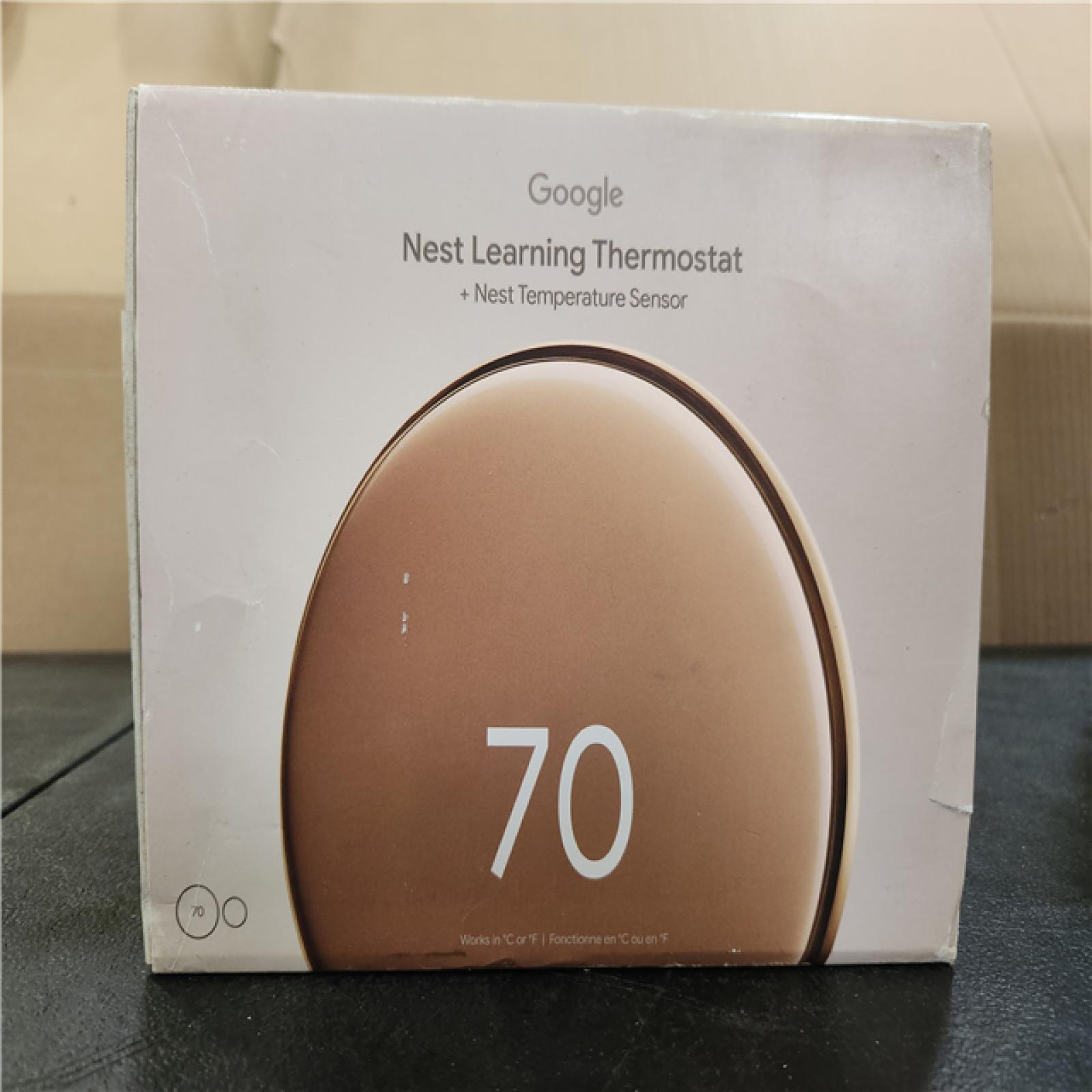 Phoenix AS-IS Google Nest Learning Thermostat (4th Gen) with Nest Temperature Sensor (2nd Gen)