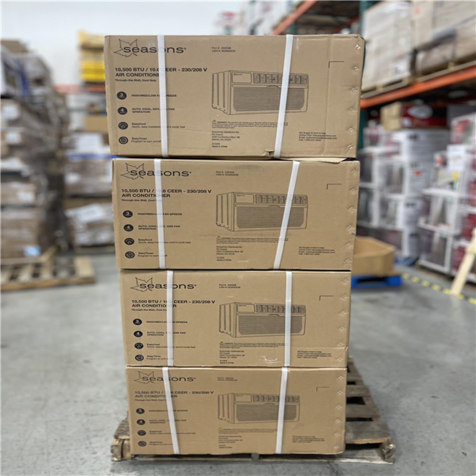DALLAS LOCATION - SEASONS 10 500BTU AIR CONDITIONER PALLET-(7 UNITS)