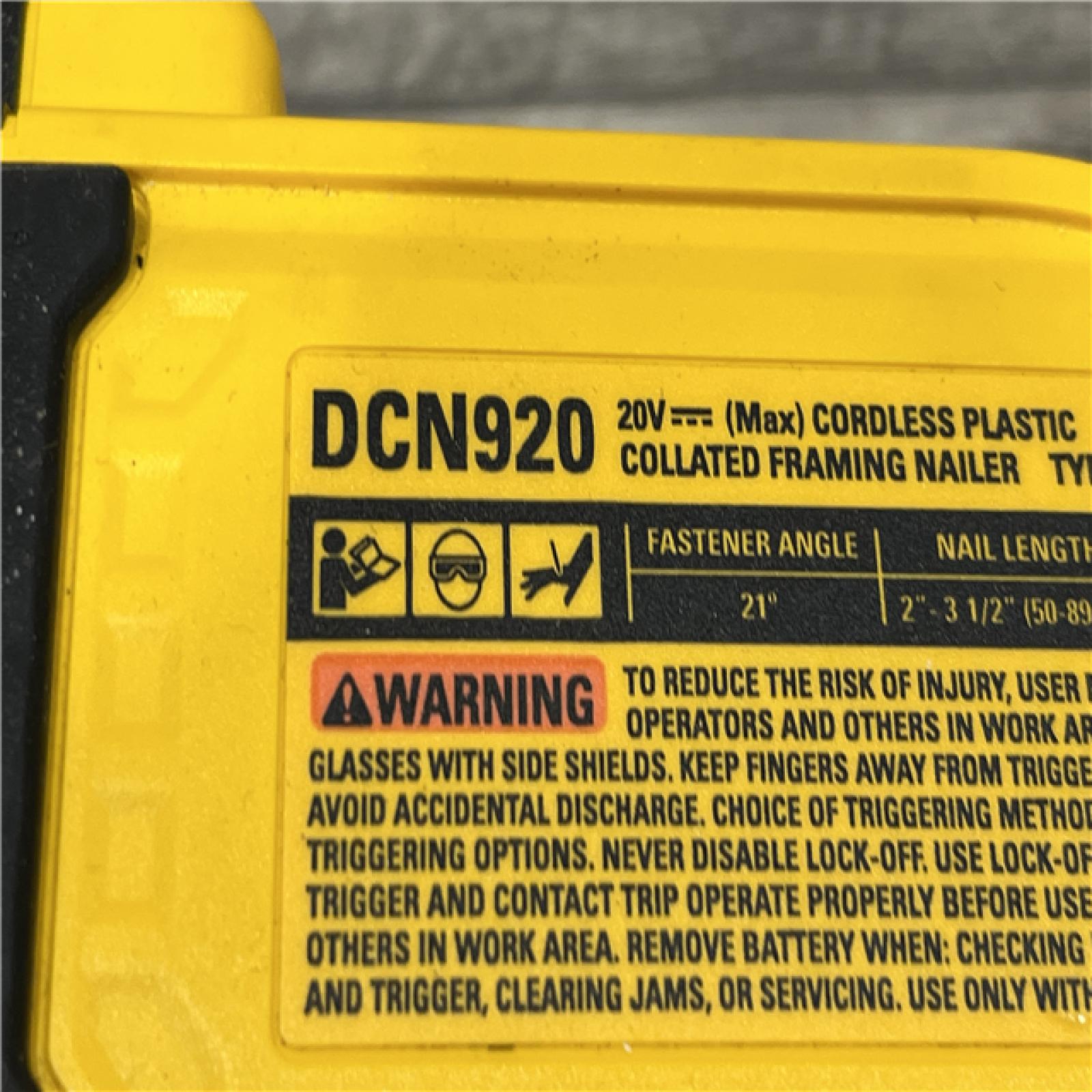 AS-IS DEWALT 20-Volt 21° Cordless Framing Nailer (Tool-Only)
