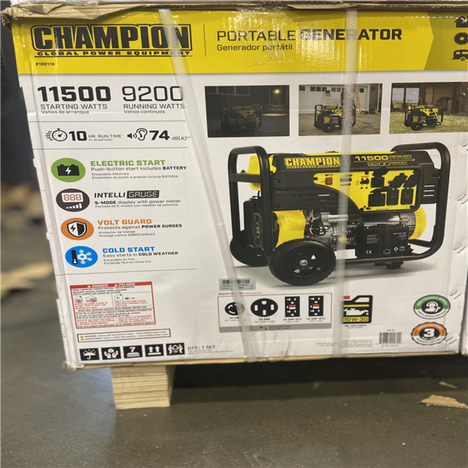 DALLAS LOCATION -Champion Power Equipment 11,500/9,200-Watt Gasoline Powered Electric Start Portable Generator