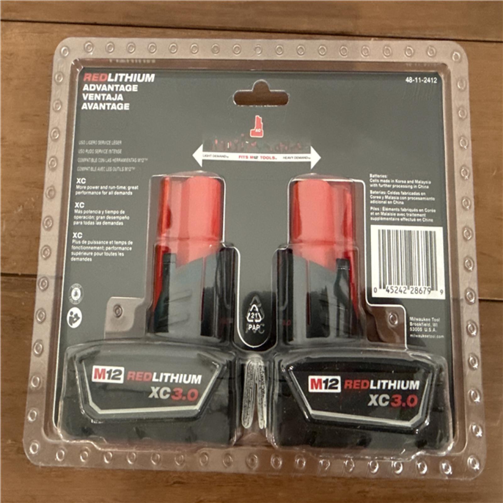 California NEW Milwaukee Red Lithium XC 3.0 Battery (2)