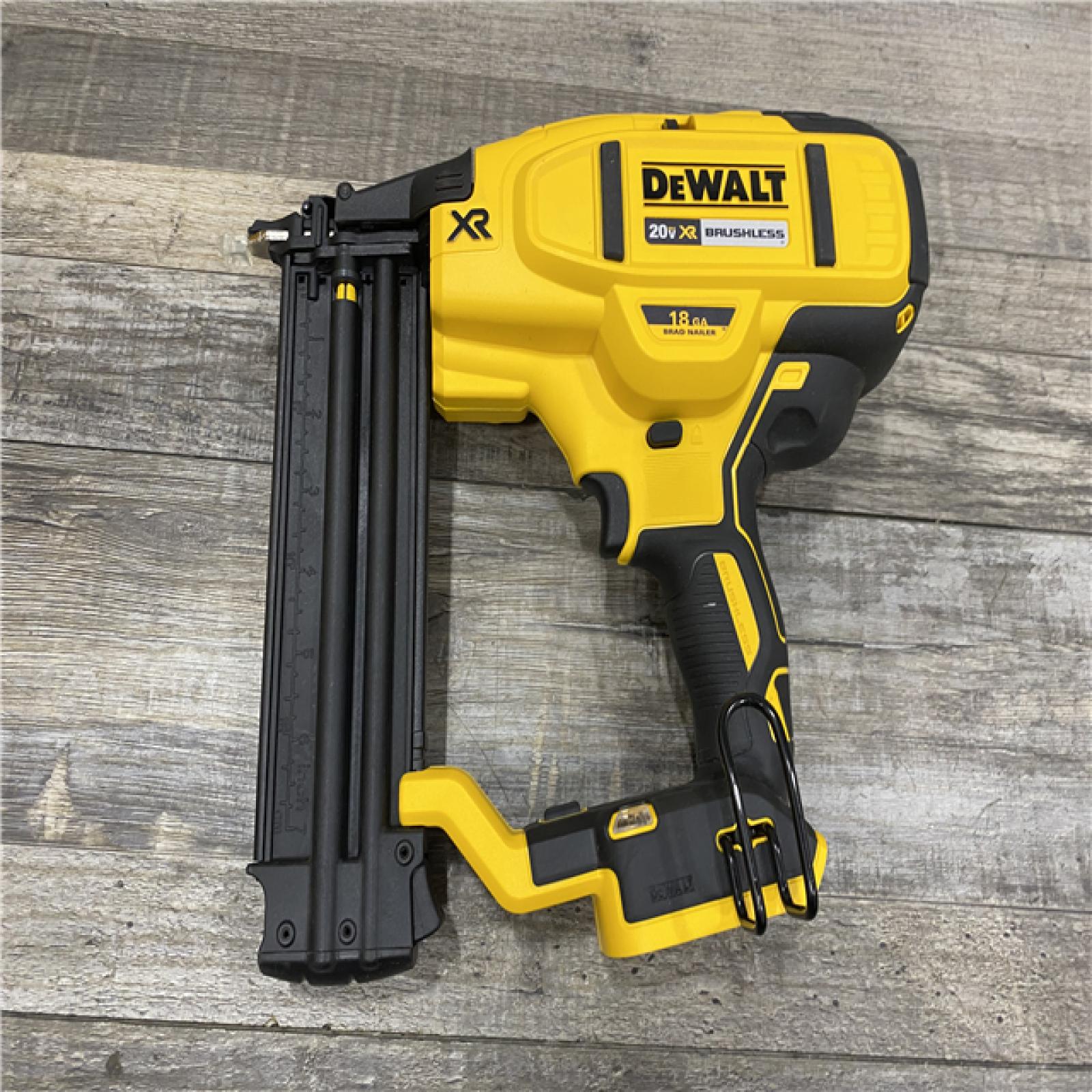 AS-IS DEWALT 20V MAX XR Lithium-Ion Electric Cordless 18-Gauge Brad Nailer (Tool Only)