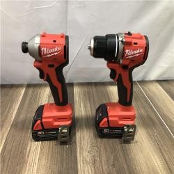 AS-IS Milwaukee 18V Lithium-Ion Brushless Cordless Compact Drill/Impact Combo Kit