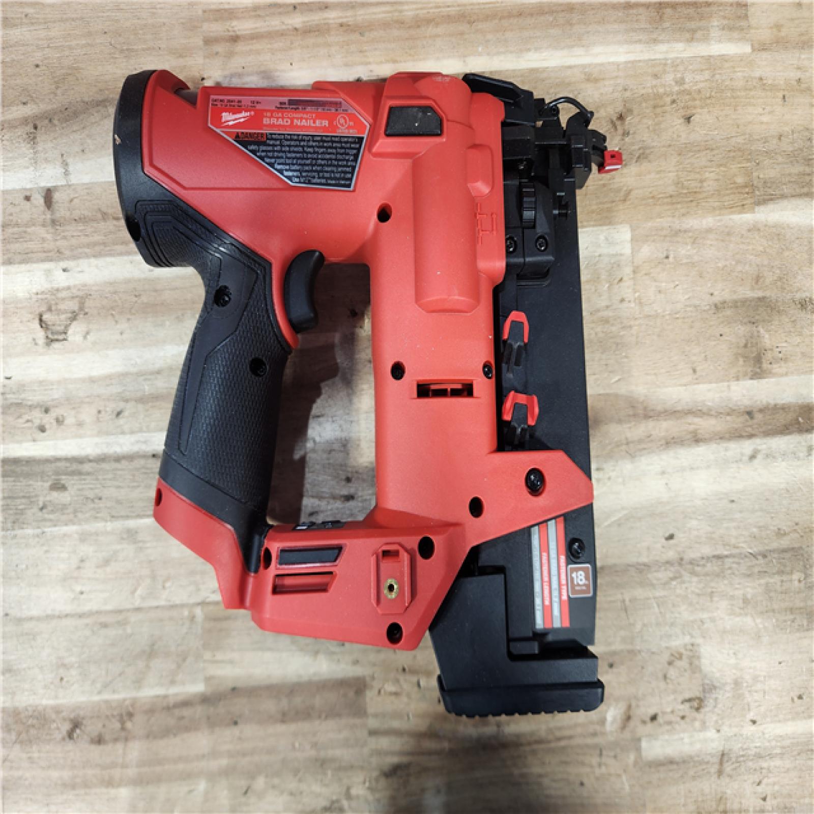 HOUSTON LOCATION - AS-IS Milwaukee  FUEL 12-Volt Lithium-Ion Brushless Cordless 18-Gauge 1-1/2 in. Compact Brad Nailer (Tool Only)
