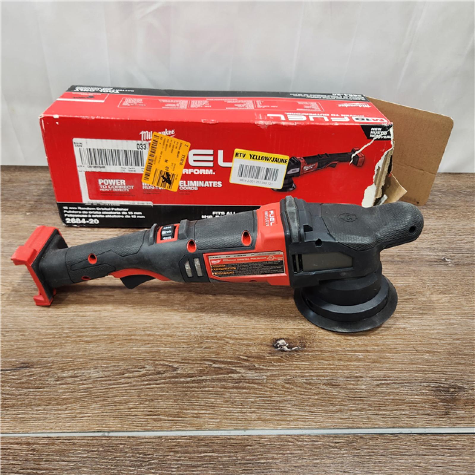 AS-IS Milwaukee M18 FUEL18V Lithium-Ion Brushless Cordless 15MM DA Polisher (Tool-Only)