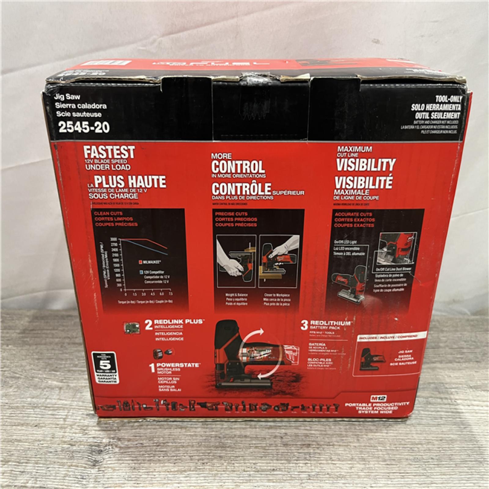 NEW - Milwaukee 12V Fuel Lithium-Ion Cordless Jig Saw (Tool-Only)