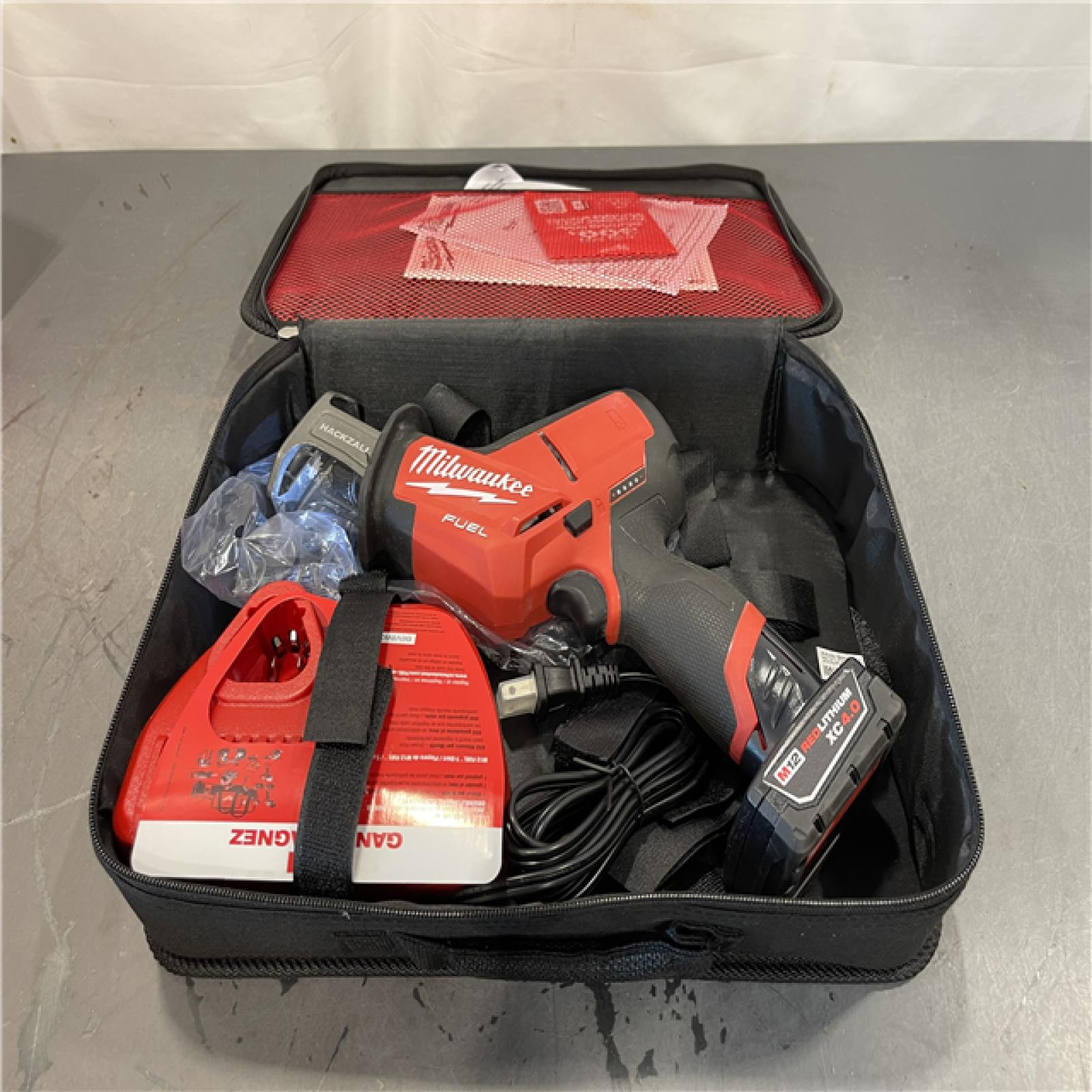 AS-IS - Milwaukee M12 FUEL 12-Volt Lithium-Ion Brushless Cordless HACKZALL Reciprocating Saw Kit