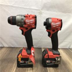AS-IS Milwaukee FUEL 18V Lithium-Ion Brushless Cordless Hammer Drill and Impact Driver Combo Kit