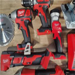HOUSTON LOCATION - AS-IS (APPEARS LIKE NEW) Milwaukee M18 18-Volt Lithium-Ion Cordless Combo Kit 7-Tool with 2-Batteries, Charger and Tool Bag