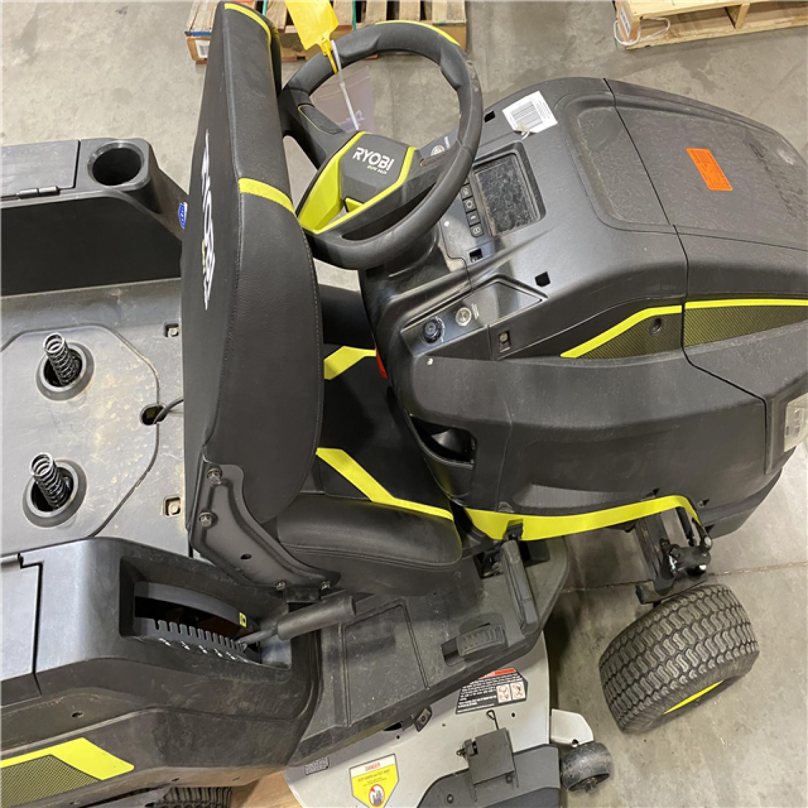 Dallas Location - As-Is RYOBI 80V HP Brushless 42 in. Battery Electric Cordless Riding Lawn Tractor