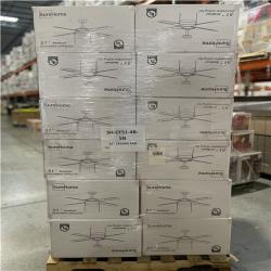 DALLAS LOCATION - SUREHOME SATIN NICKEL 51 INDOOR CEILING FAN PALLET-(36 UNITS)